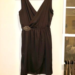 Zara TRF Black wrap dress with design